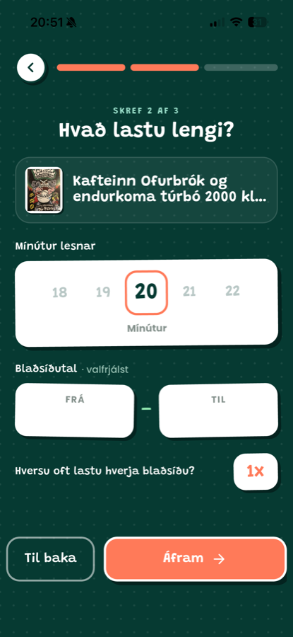 Mínútur og blaðsíðutal 1