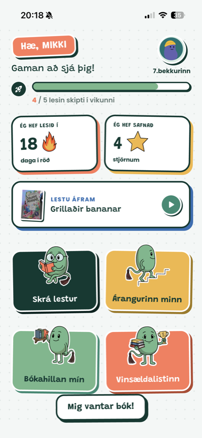 Upphafsskjárinn 1